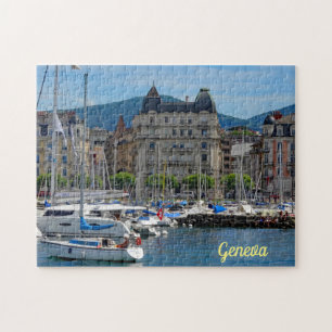 Puzzle Les bateaux amarrés Lac Genève Suisse