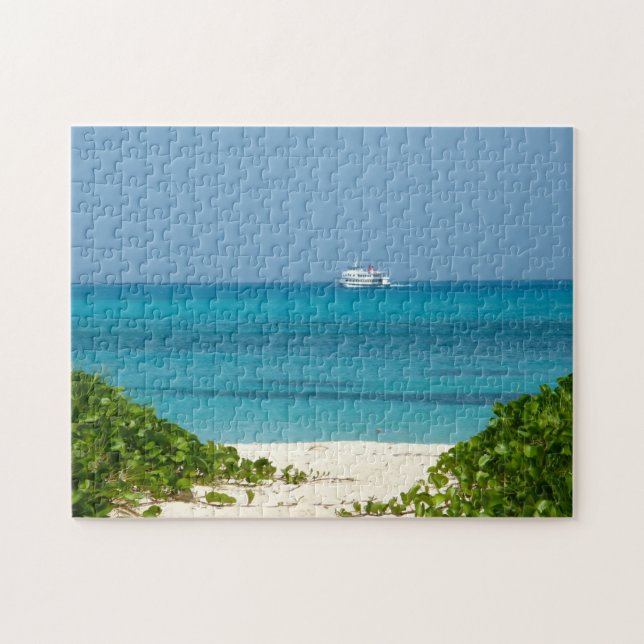 Puzzle Les Bermudes - bateau de croisière dans l'océan (Horizontal)