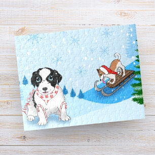 Puzzle Les Border Collies passent de bonnes vacances d'hi