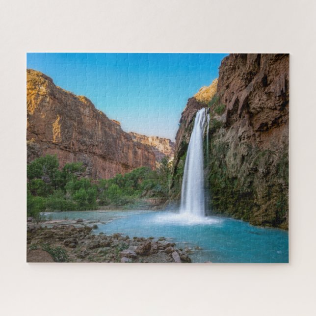 Puzzle Les cascades | Chutes Havasu au coucher du soleil (Horizontal)