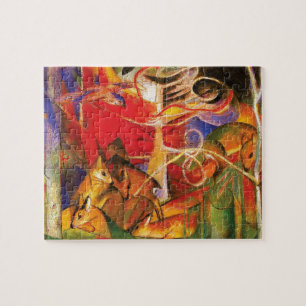 Puzzle Les cerfs dans la forêt par Franz Marc