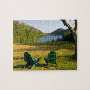 Puzzle Les chaises Adirondack sur la pelouse de la Jordan