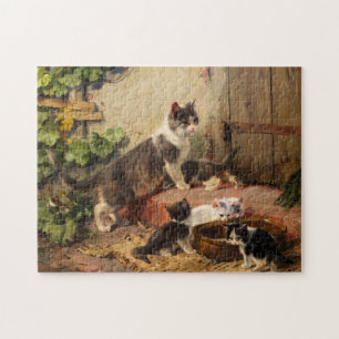 Puzzle Les chats au Milk Bowl   Julius Adam le Jeune