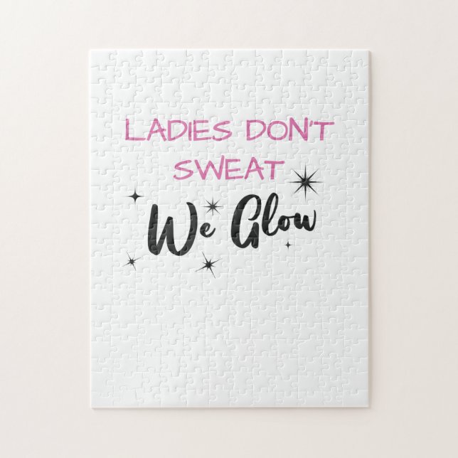 Puzzle Les dames ne transpirent pas Nous Glow Gym Junkie (Vertical)