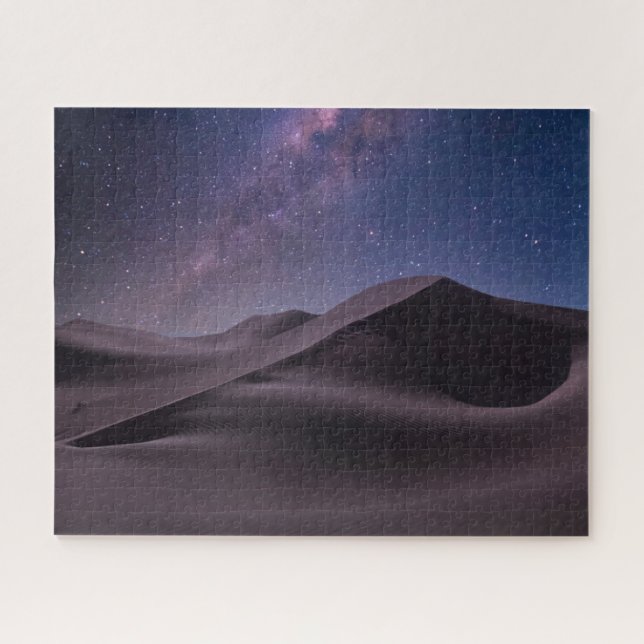Puzzle Les déserts | Lait Way Starry Sky Sand Dune Dubai (Horizontal)