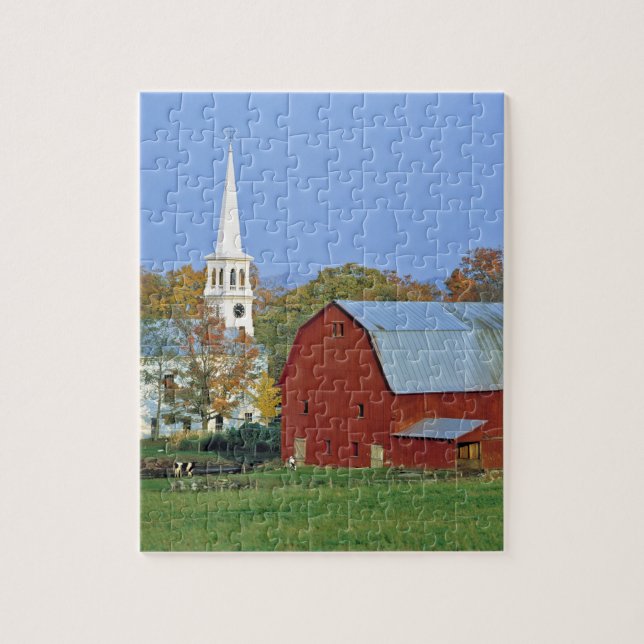 Puzzle Les Etats-Unis, Vermont, Peacham. Une grange et un (Vertical)