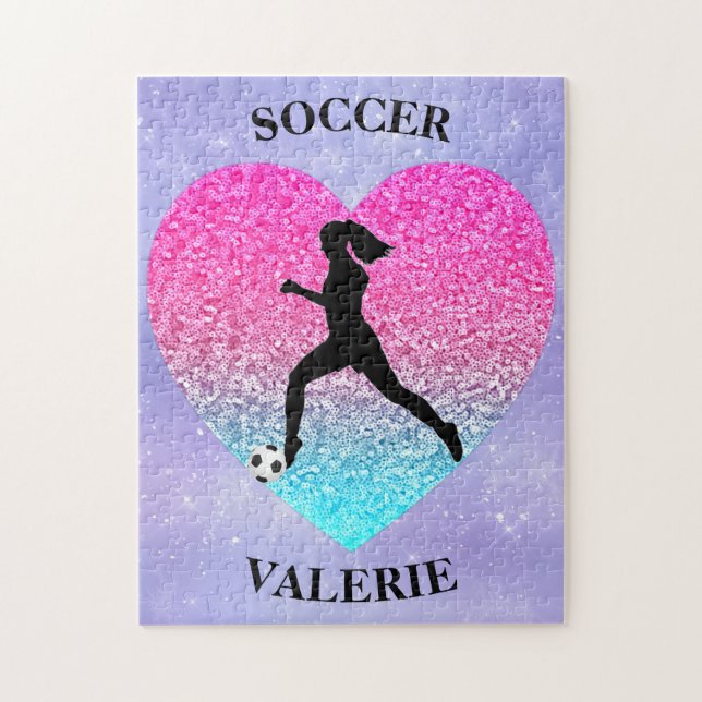 Puzzle Les filles aiment le football (Vertical)