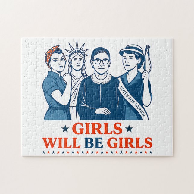 Puzzle Les Filles Seront Des Filles 4 juillet Féministes  (Horizontal)