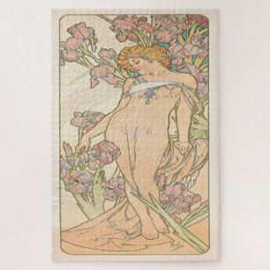 Puzzle Les Fleurs - Iris 1898 : un Art nouveau de Mucha
