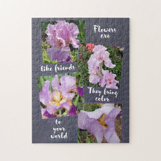 Puzzle Les fleurs sont comme des amis (Vertical)