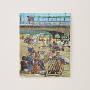 Puzzle les gens sur Bournemouth échouent, Dorset, R-U