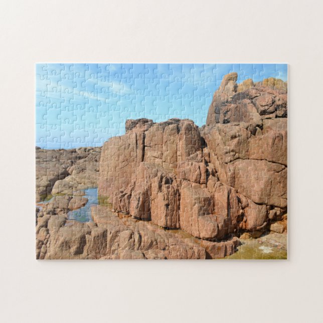 Puzzle Les îles de jersey de la ligne Rocky shore (Horizontal)