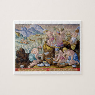 Puzzle Les indigènes pêchant pour les palourdes géante