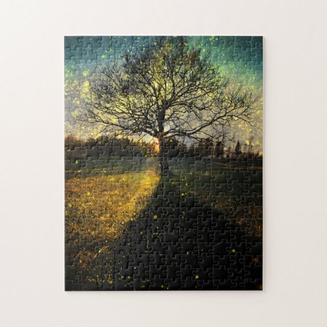 Puzzle Les lucioles magiques paysage onirique (Vertical)