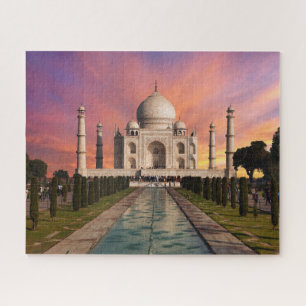 Puzzle Les monuments Vue colorée du Taj Mahal