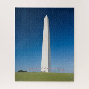 Puzzle Les monuments Washington Monument avec drapeaux