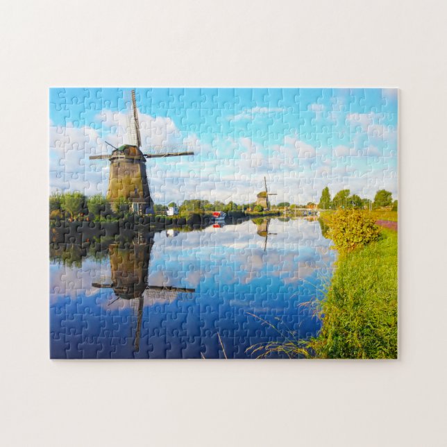 Puzzle Les moulins à vent d'Amsterdam Holland. (Horizontal)