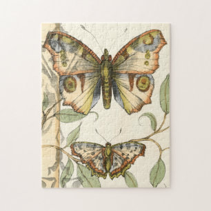 Puzzle Les papillons Tandem sur les Feuilles verts