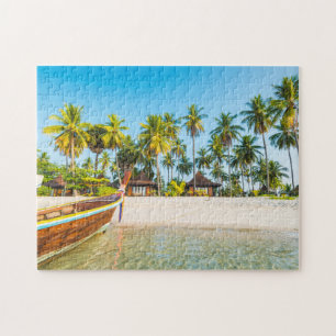 Puzzle Les pavillons de la station touristique sur la