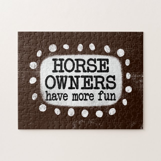 Puzzle Les Propriétaires De Cheval Ont Plus Amusant Puzzl (Horizontal)