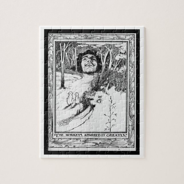 Puzzle Les singes l'ont admiré considérablement (Vertical)