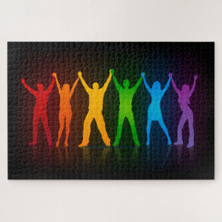 Puzzle Les six silhouettes debout de Slipperyjoe, bras le