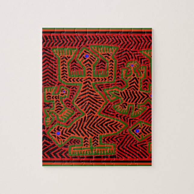 Puzzle Les spiritueux de Kuna Indian Mola (Vertical)
