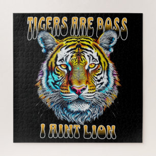 Puzzle Les tigres sont les patrons, je tiens Lion Drôle C