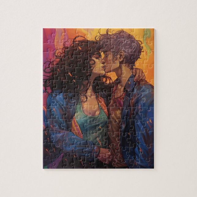 Puzzle Lesbiennes amoureuses Belles femmes couple (Vertical)