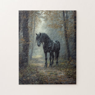 Puzzle L'étalon noir dans les bois