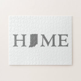 Puzzle Lettre en forme d'Indiana Hoosier Indianan Home