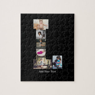 Puzzle Lettre noire et blanche L Photo Collage