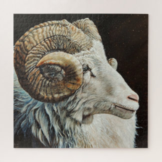 Puzzle Levant islandais mouton blanc avec cornes