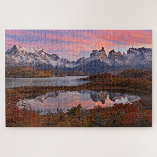 Puzzle Lever de soleil d'automne à Torres del Paine Chili (Horizontal)