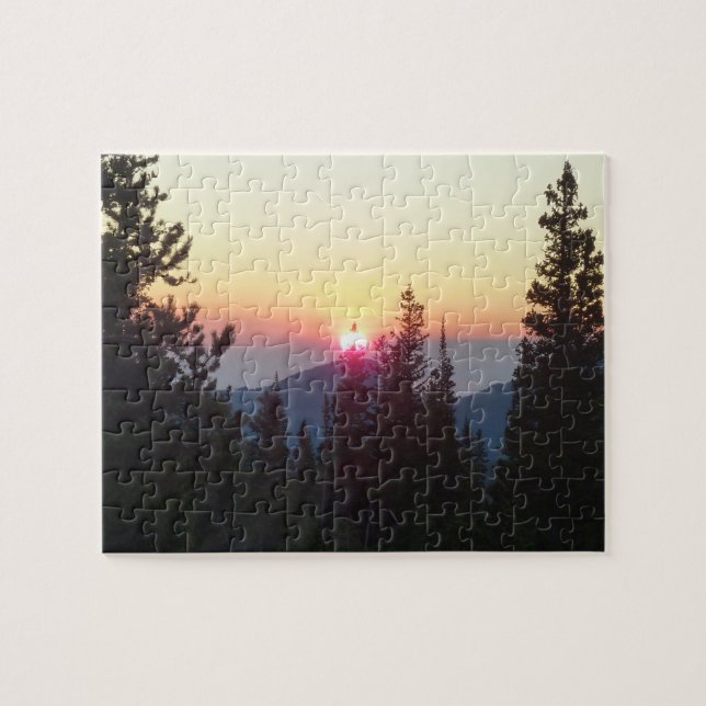 Puzzle Lever du soleil dans la forêt à Rocky Mountain (Horizontal)