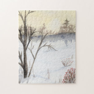 Puzzle Lever du soleil en hiver