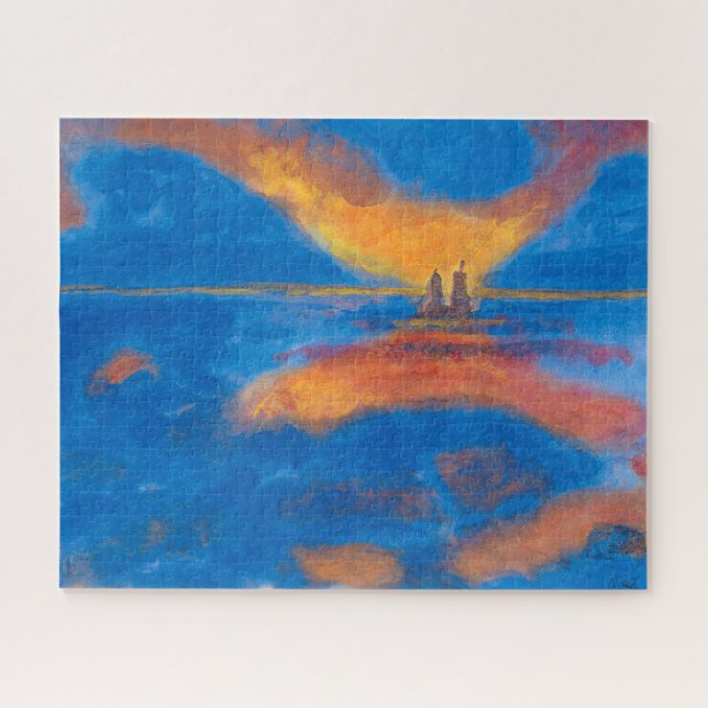 Puzzle Lever du soleil en mer | Emil Nolde | (Horizontal)