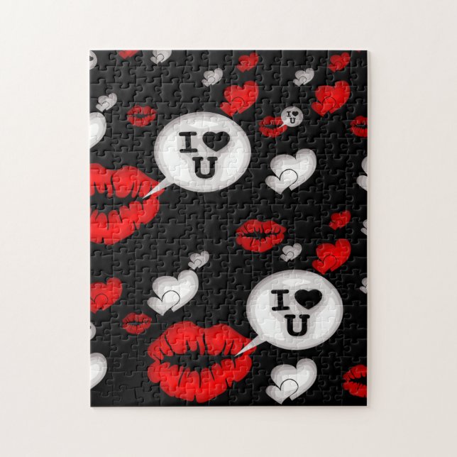Puzzle Lèvres et amour (Vertical)
