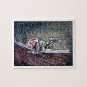 Puzzle Lévrier, emballant l'art pour des sports et des