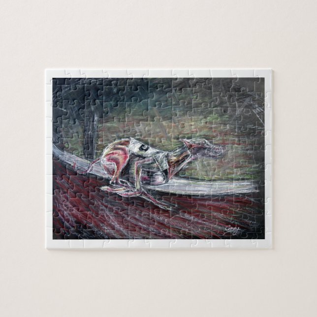Puzzle Lévrier, emballant l'art pour des sports et des (Horizontal)