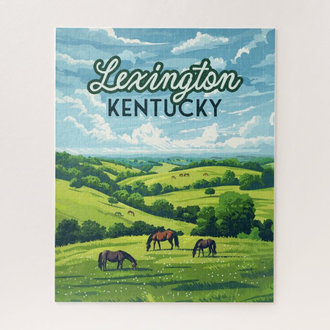 Puzzle Lexington Kentucky Horloges Bluegrass Fermes Vinta (Vertical)