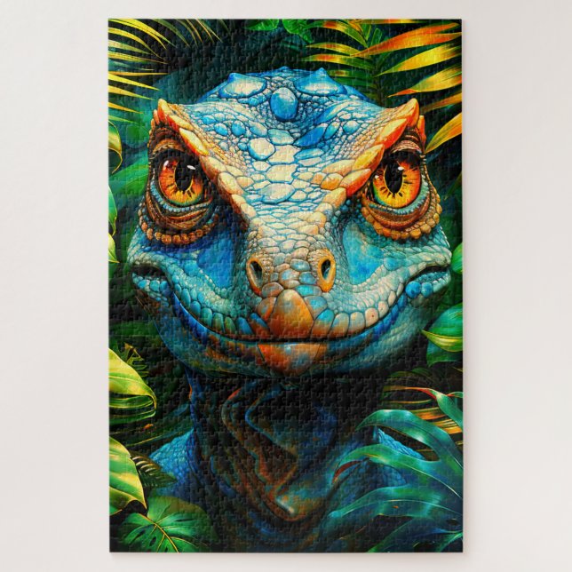 Puzzle Lézard Bleu (Vertical)