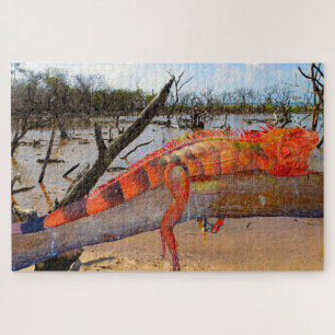 Puzzle Lézard orange et noir en Margarita