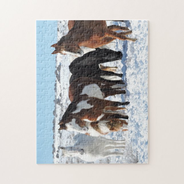 Puzzle L'hiver dans le bassin de lavage de sable (Vertical)