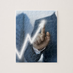 Puzzle L'homme dessine le concept d'écran tactile de prix