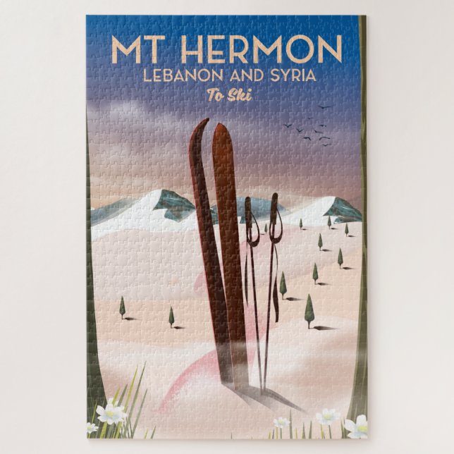 Puzzle Liban et Syrie Mt Hermon Ski (Vertical)