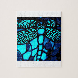 Puzzle libellule bleue