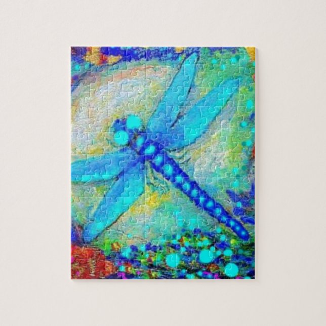 Puzzle Libellule bleue impressionnante par Sharles (Vertical)