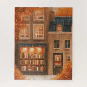 Puzzle Librairie d'automne cosy