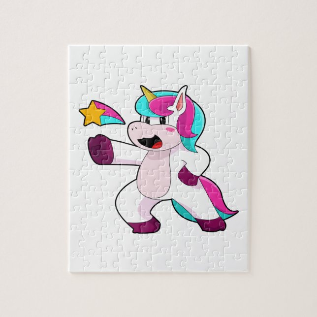 Puzzle Licorne avec étoile (Vertical)